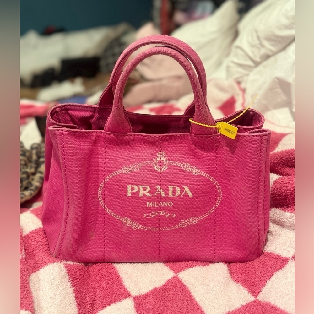Prada Shoulder Bag Canapa Canvas Magenta
 , hot pink!!